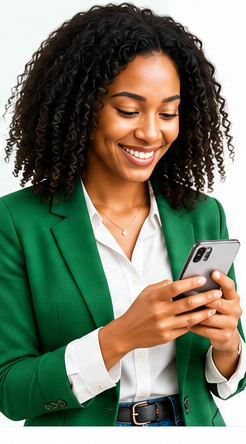 Candidate AlerteEmploi — femme en blazer vert