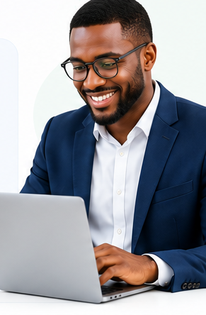 Recruteur AlerteEmploi — homme en costume marine
